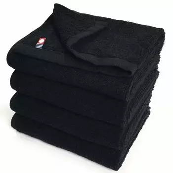 Полотенце Imabari, коммерческий набор полотенец для лица из 4 м, цвет 34x86 см, для салона красоты, 100 цветов, легкие, тонкие (№01 Черный) mc-ft4