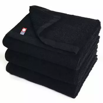 Полотенце Imabari, коммерческий набор полотенец для лица из 3 м, цвет 34x86 см, для салонов красоты, 100 цветов, легкие и тонкие (№01 Черный) mc-ft3
