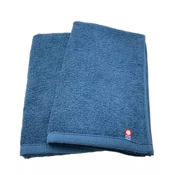 Полотенце Imabari N Color Face Towel темно-синего цвета, набор из 2 шт. Бренд: Тонкие простые, для повседневного использования, простое, сделано в Японии, отечественное производство