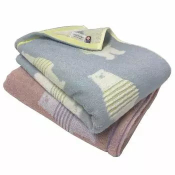 Полотенце Imabari, набор из 2 полотенец для ванной, 60x120 см, сине-розовый узор с рисунком медведя, милое, пушистое, впитывающее, быстросохнущее 1 [сертифицировано брендом] (1 Синий, Розовый)