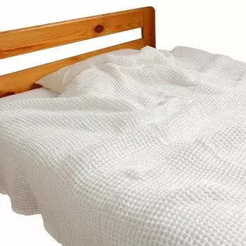 Полотенце Imabari, однослойное вафельное полотенце, стильное, хлопок, сделано в Японии, 150 x 200, белый, куб Mow, 100% белый