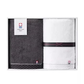 Полотенце Imabari Полотенце для лица Подарочная коробка Imabari Высокое качество Супер толстое полотенце для лица Премиум Белый 1 Темный набор полотенец Подарок Переезд Поздравления Подарок на свадьбу