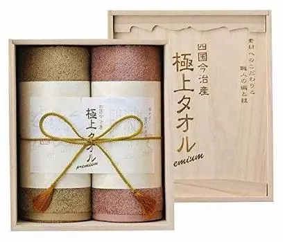 Полотенце imabari Полотенце Imabari Finest Полотенце для лица в деревянной коробке 2P (Полотенце Имабари) (GK4052) Многоцветный