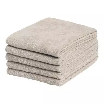 Полотенце Imabari, сделано в Японии Полотенце для лица, хлопок 75 г 34 x 86 см Набор из 5 теплых серых полотенец для лица Простой набор полотенец Imabari, сделано в Японии Эстетическое полотенце