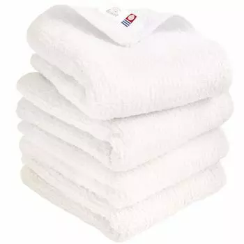 Полотенце Imabari Сертифицированное полотенце для лица Hiorie Reverse Набор из 4 полотенец белого цвета Сделано в Японии Быстросохнущий Впитывающий Бренд Imabari Хлопок 100% Хлопок