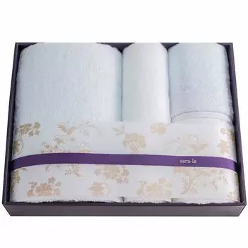 Полотенце Imabari в подарок 1 банное полотенце 3 полотенца для лица Сделано в Японии sara-la irodori Синий/Белый