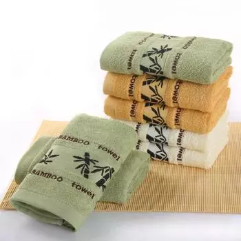 Полотенце из бамбукового волокна, мягкое и удобное, приятное для кожи, впитывающее воду, подходит для мужчин и женщин, жаккардовые полотенца 35x75cm&1pc