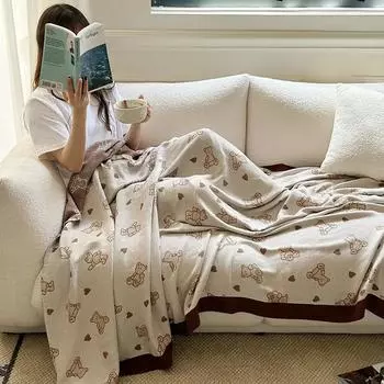 Полотенце из бамбукового волокна, одеяло для офиса, обеденного перерыва, кондиционер, многофункциональное одеяло для отдыха с ощущением холода 150x200cm