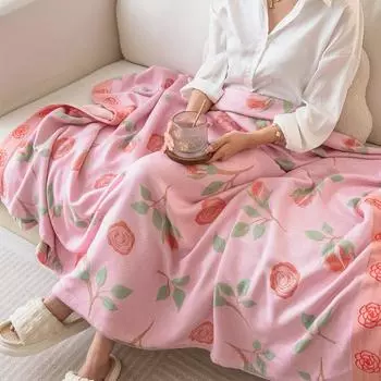 Полотенце из бамбукового волокна, одеяло для офиса, обеденного перерыва, кондиционер, многофункциональное одеяло для отдыха с ощущением холода 150x200cm