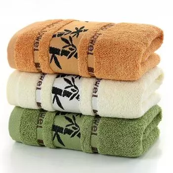 Полотенце из бамбукового волокнаКрасивое полотенце для лицаПолотенце для стирки 34x75cm зелёный