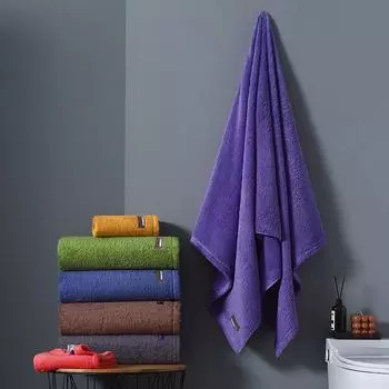 Полотенце из хлопка Длинноволокнистый хлопок Утолщенный однотонный Бытовой хлопок для взрослых Впитывающее воду полотенце для лица Полотенце Многоцелевое использование Впитывающие полотенца 35*75cm