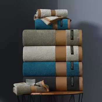 Полотенце из хлопка, длинноволокнистый хлопок, утолщенный, однотонный, для взрослых, бытовое, хлопковое, впитывающее, полотенце для лица, удобные текстильные полотенца для дома 35*75cm