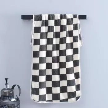 Полотенце из кораллового флиса с молочным узором, ультрамягкое, толстое банное полотенце, быстросохнущее, приятное для кожи, домашнее полотенце для лица, премиальный абсорбирующий подарочный набор 35*75cm