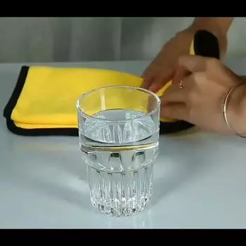 Полотенце из микрофибры для мойки автомобиля, салфетка для чистки автомобиля, подшивка, ткань для ухода за автомобилем, полотенце для мойки автомобиля 30cm x 40cm жёлтый