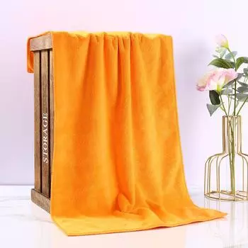 Полотенце из микрофибры для мытья автомобиля, двухсторонние чистые полотенца с высокой степенью впитываемости воды, салфетка для сушки мытья автомобиля 30*30cm оранжевый