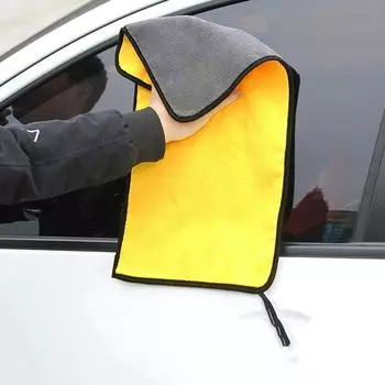 Полотенце из микрофибры для мытья автомобиля 600GSM двухсторонние коралловые бархатные чистые полотенца с высокой впитываемостью воды для сушки мытья автомобиля