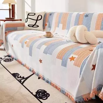 Полотенце из шениллового жаккарда, цельное пыленепроницаемое диванное сиденье, универсальная ткань для полного покрытия на все времена года, доступна с обеих сторон 180x130cm1pcs зелёный