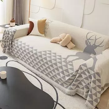 Полотенце из синели с защитой от царапин, полное покрытие для дивана, подушка в скандинавском стиле, универсальное покрывало для дивана, простое современное одеяло 180*130cm