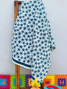 Полотенце из тонкого хлопка с принтом Handblock