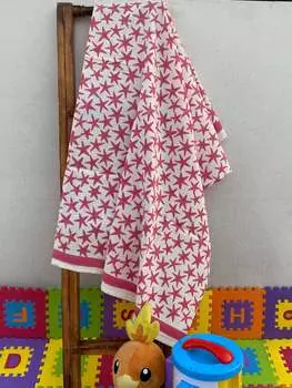 Полотенце из тонкого хлопка с принтом Handblock