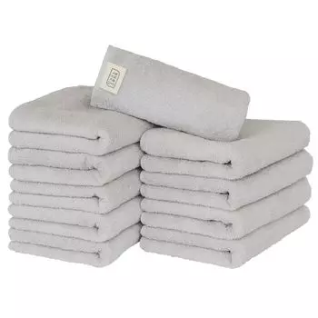 Полотенце Лаборатория Лицо Мягкий Стандартный Средний Низкий Быстрый ЯпонияТехнологии [Повседневная Простота] #001 Полотенца, Серый, Набор из 10 штук, Тип, Вес, Ворс, Впитываемость,