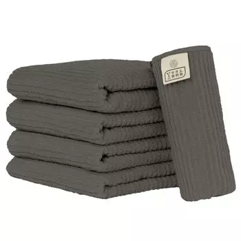 Полотенце Лаборатория Лицо Набор Рук В рубчик Быстро ЯпонияТехнология [Гладкое касание] #032 Полотенца, Серый, 5, Кухня, Тонкий, Полотенца, Гладкий, Переплетение, Впитываемость,