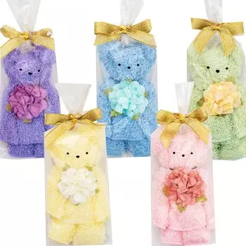 Полотенце Медведь Милый Подарок Маленький Подарок Пенсия Свадьба Рождество Белый День Индивидуальная Упаковка (5 цветов, 5)