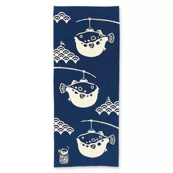 Полотенце Миямото Miyamoto Kenema Chudyed Tenugui Fukuchochin 50231 35 x 90 см (Миямото-полотенце) Прибл. тёмно-синий