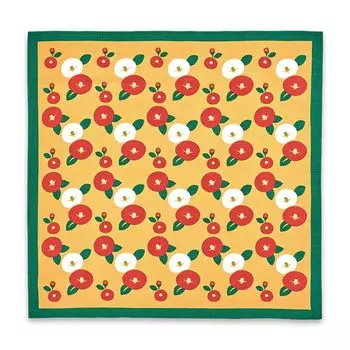 Полотенце Miyamoto Miyamoto Furoshiki Large Furoshiki Camellia Сделано в Японии Оранжевый 70 x 70 см 06572 Прибл. для жены.