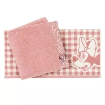 Полотенце Научно-исследовательского института банное полотенце Минни Маус набор Fast Low Gift Japan Technology [Персонаж Диснея] #023 2, пушистый, впитывающий, 100% хлопок,