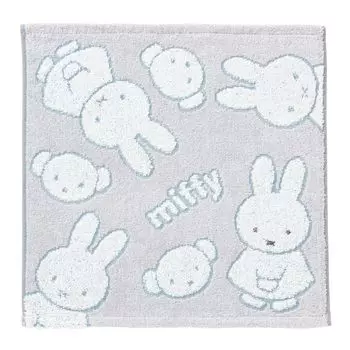 Полотенце nishikawa Miffy Wash 34X35 см, моющееся, хлопковое, жаккардовое, мягкое на ощупь, сделано в Японии, серое, XT34708631 [Nishikawa] 100% серый