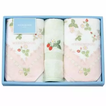 Полотенце Nishikawa Подарочное полотенце для лица 2 шт. Полотенце для рук 1 шт. Хлопковое полотенце Wedgwood Wild Strawberry Brand Элегантное нежное тонкое полотенце простое в использовании розовый