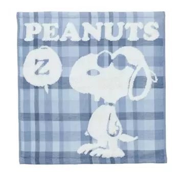 Полотенце nishikawa Snoopy Wash 34X35 см, моющееся, хлопчатобумажная марля, ворс, узор в клетку PN4606TW Сделано в Японии Сделано в синем цвете Имабари XT34706600 [Nishikawa] 100% & синий