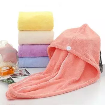 Полотенце-обертка для волос, быстросохнущее полотенце для волос, суперабсорбирующее полотенце из микрофибры кораллового бархата для сушки волос, быстросохнущее полотенце-тюрбан розовый