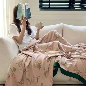 Полотенце Одеяло Летнее Одеяло Бамбуковое Хлопковое Двухслойное Марлевое Одеяло Летнее Бамбуковое Волокно Холодное Ощущение Тонкий Чехол Одеяло 150x200cm