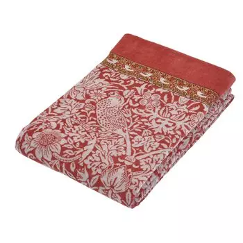 Полотенце-одеяло nishikawa Imabari, односпальное, моющееся, хлопок, Morris Gallery, клубничный вор, пушистое, мягкое, сделано в Японии, розовое, FR03120017 100% розовый