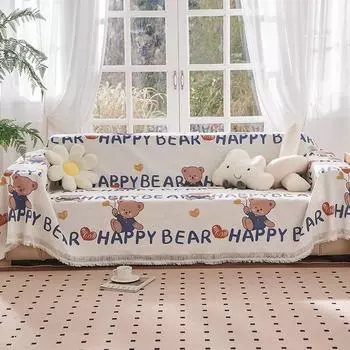 Полотенце Полностью покрытая тканью, против кошачьих царапин. Чехол на диван. Универсальный чехол. Высококачественная универсальная диванная подушка Four Seasons. Нескользящая, устойчивая к пятнам. 130*180