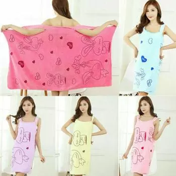 Полотенце с лямками, мягкий и приятный для кожи банный халат с универсальными банными полотенцами и пляжными полотенцами 80 135 сантиметров 80x135cm фиолетовый