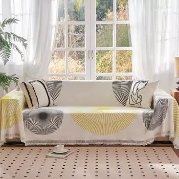 Полотенце с полным покрытием, универсальное нескользящее покрытие Four Seasons, полотенце, подушка для дивана, нескользящая, грязеотталкивающая двухсторонняя спинка для гостиной, коврик для кемпинга 130*180