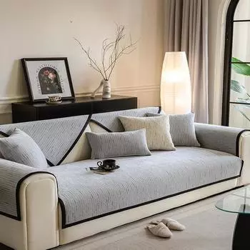 Полотенце с защитой от царапин, чехол для дивана, сплошной цвет, нескользящий чехол на спинку дивана, универсальная новая подушка для дивана из синели 70x70