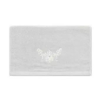 Полотенце Senko NYNAS Shanti серебристо-серое 33 x 80 см со стразами Элегантное Сделано в Японии 74828 Прибл.