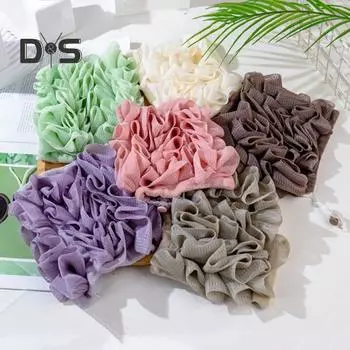 Полотенце-шар для ванны Пенящаяся сетка для обильной пены для ванны Более здоровая кожа Обильная пена для ванны Цветок Аксессуары для ванны зелёный