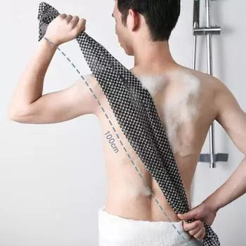 Полотенце-скраб для тела, богатое пенообразование, нежное втирание, быстросохнущая отшелушивающая мочалка, длинное полотенце, принадлежности для ванной комнаты A