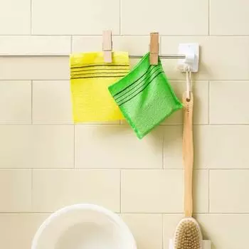 Полотенце-скраб для тела из вискозы, 2 шт. (2 типа) Корейский пилинг спины 1 Set (6ea)