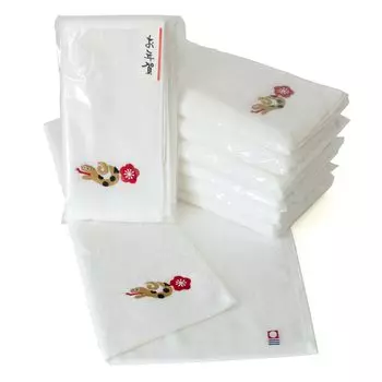 Полотенце со знаком зодиака 2025 года Змеи, сливовый змея, набор из 8 предметов, полотенце Имабари с вышивкой зодиака, новый поздравительный набор из 8 предметов, поставляется в полипропиленовом пакете с новым