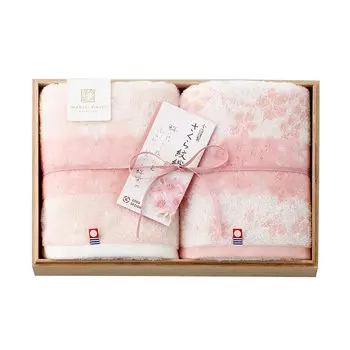 Полотенце Stylem Imabari, изготовленное в Imabari Sakura Crest, подарочный набор из 2 полотенец для лица, 34 x 75 см, окрашенное в цветущую вишню, изготовлено в Японии, Такисада-Осака