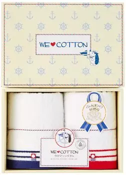 Полотенце Stylem Imabari WE LOVE COTTON Набор полотенец Подарочный подарок Морской узор Полотенце для лица Подарок на день рождения Подарок на новую жизнь Подарок для семьи Милое полотенце для мытья