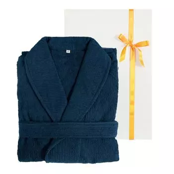 Полотенце TRANPARAN Imabari, сертифицированный халат в полоску, подарок, быстро, сделано в Японии [Tranparan], комплект, легкий, сушка, (Размер M/Темно-синий)