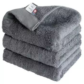 Полотенце Tranparan Imabari Towel, набор из 3 полотенец для лица FuwaKaru, изготовлено из хлопка Sweetly Quick, Япония, скрученное, пушистое, мягкое, высыхающее, впитывающее, легкое, плотное, 100%
