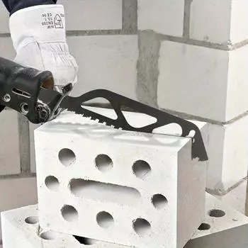 Полотна сабельной пилы для сноса каменной кладки, 12 дюймов/305 мм, для резки кирпича, металла, ПВХ и многого другого 1pcs-S1243 чёрный